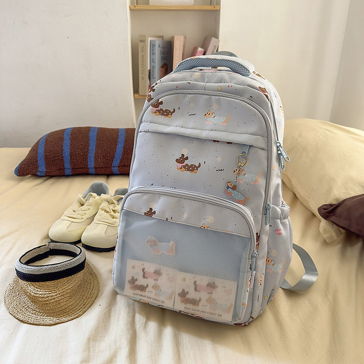 Fun Illustrated Pet-Themed Backpack Bowlift