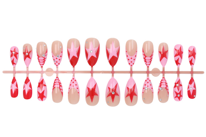 Nail art set with creative star and heart designs Bowlift