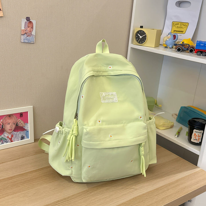 Stylish Floral-Embellished Backpack Bowlift