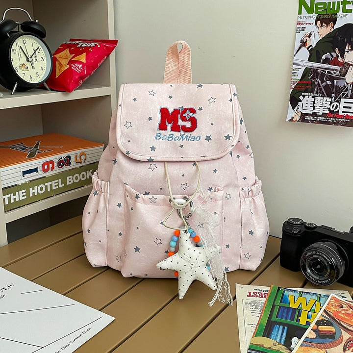 Stylish Star-Embellished Backpack Bowlift 1791205507