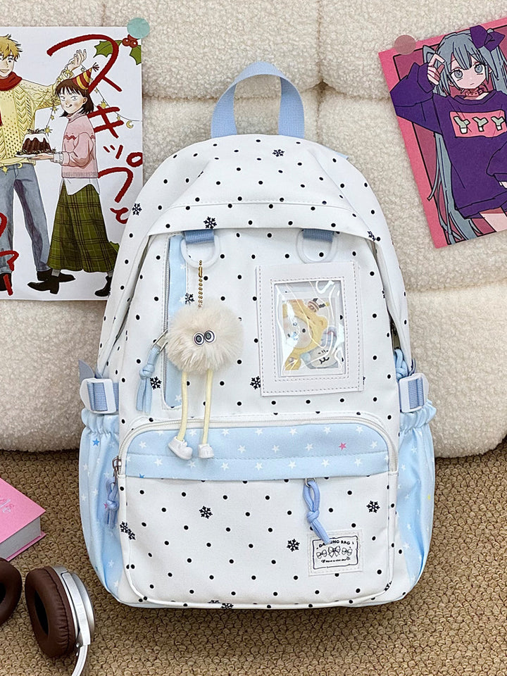 Casual Snowflake Print Backpack Bowlift