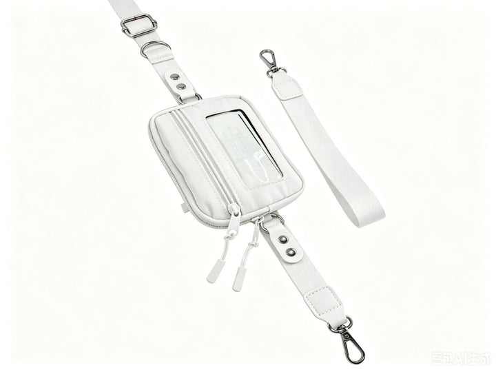 Compact shoulder bag with transparent card pocket Bowlift