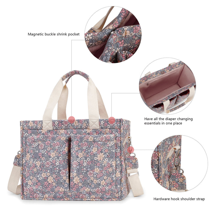 Flower pattern handbag Bowlift