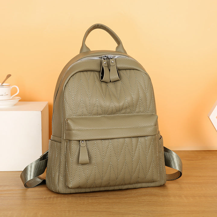 Quilted Leather Backpack Bowlift