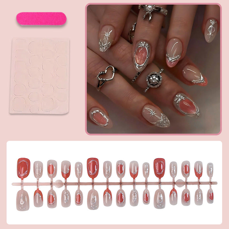 Artificial Nail Set with Glamorous Designs Bowlift