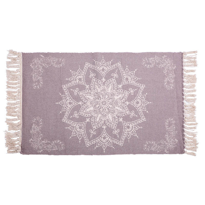 Decorative runner for dining table and console in Boho-Mandala design with fringes Bowlift