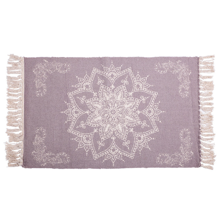 Decorative runner for dining table and console in Boho-Mandala design with fringes Bowlift