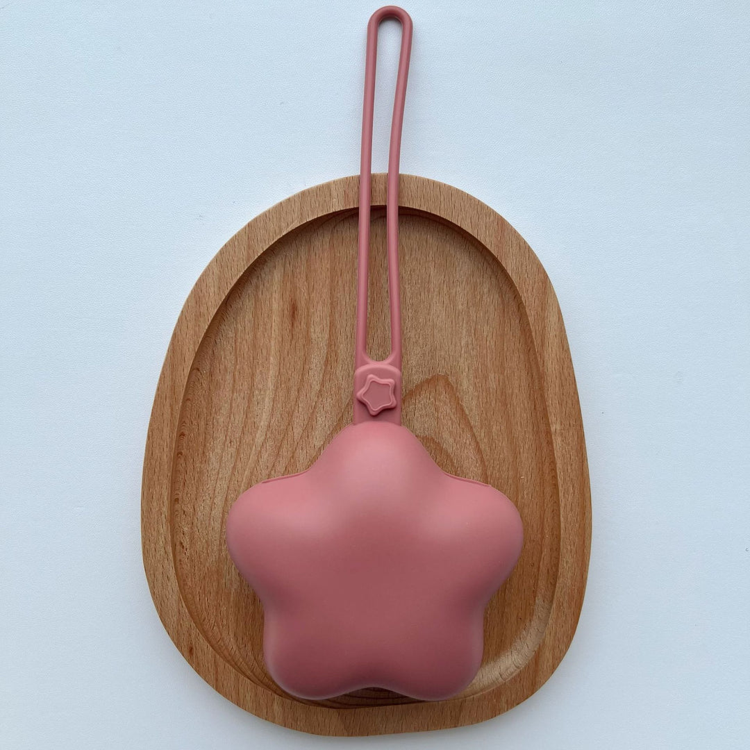 Silicone Star-Shaped Mini Pouch with Loop Strap