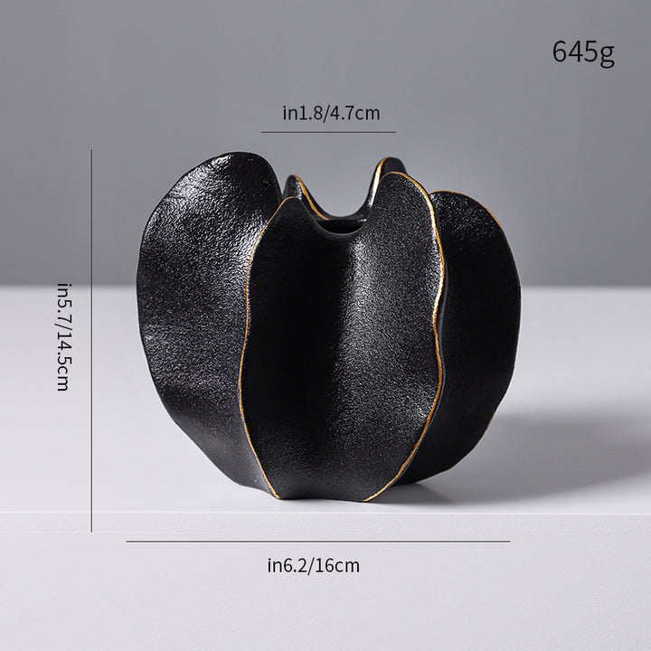 Textured Modern Decorative Ceramic Vase Bowlift