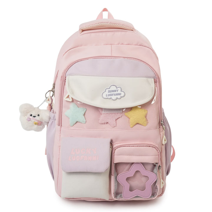 Deluxe Star-Embellished Casual Backpack Bowlift