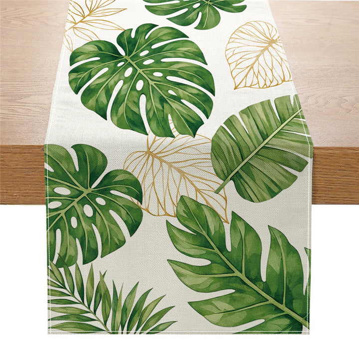 Botanical Hummingbird Cotton-Linen Table Runner