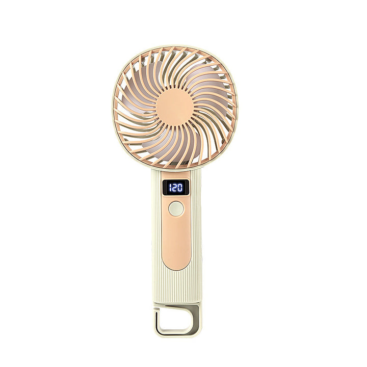 Ladies Portable Hand Fan with LED Display Bowlift