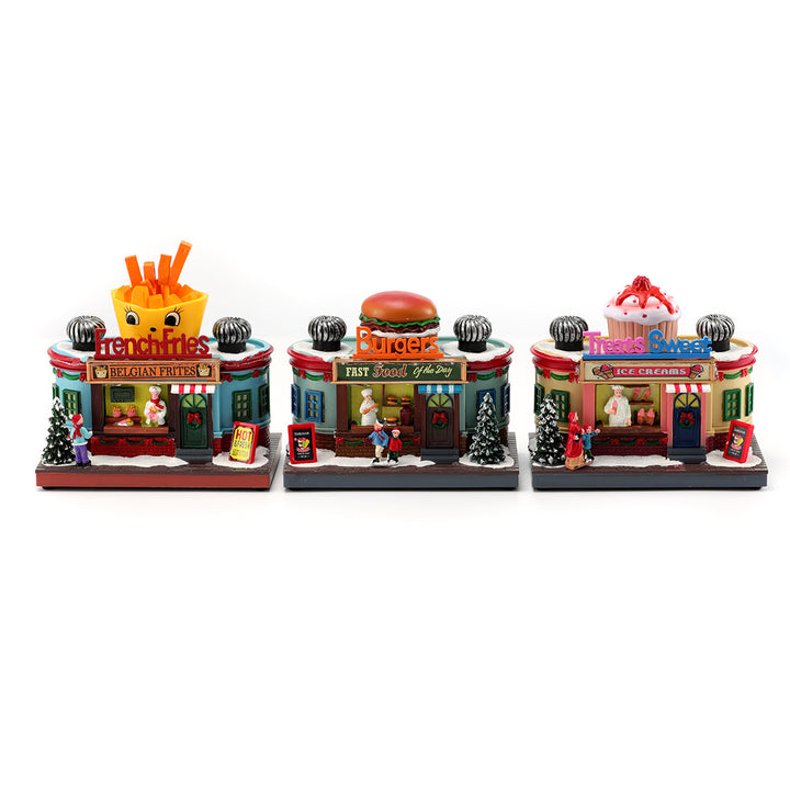 Decorative LED Ice Cream Shop Figurine Bowlift