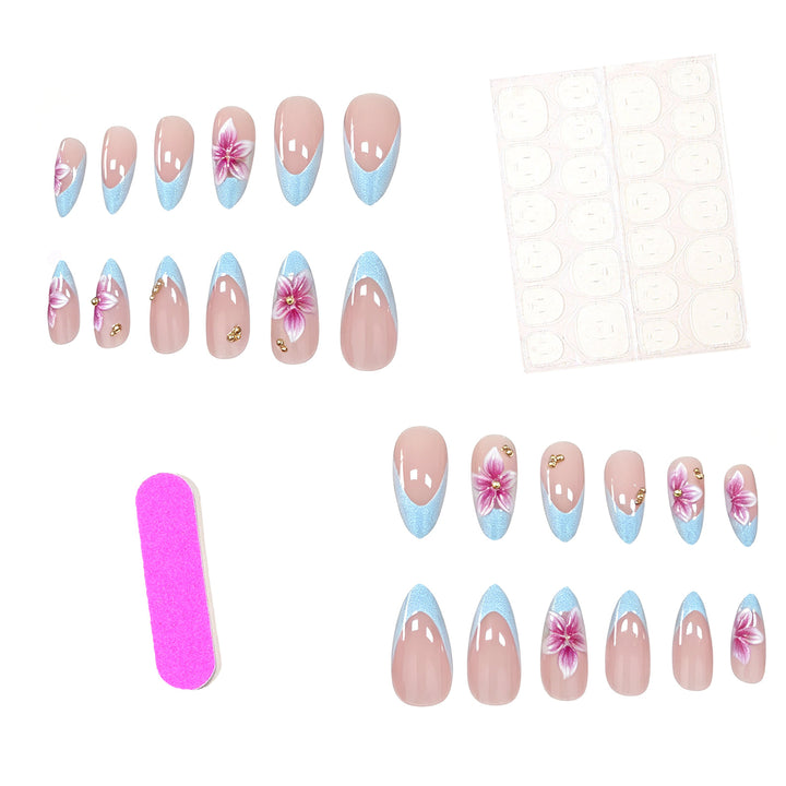 Acrylic Floral Nail Art Extensions Bowlift