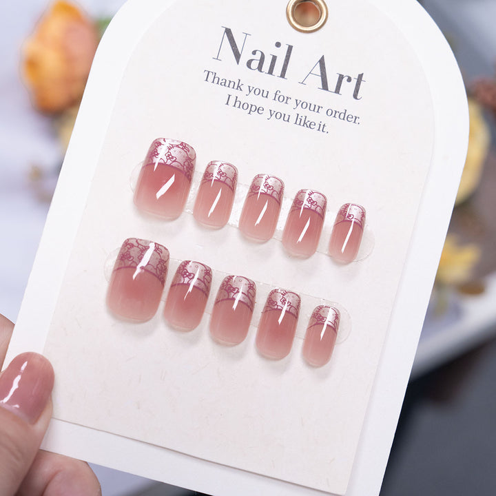 Elegant French Tip Press-On Nail Set