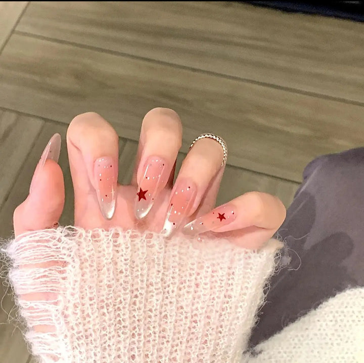 Decorative Butterfly-Embellished Press-On Nail Set