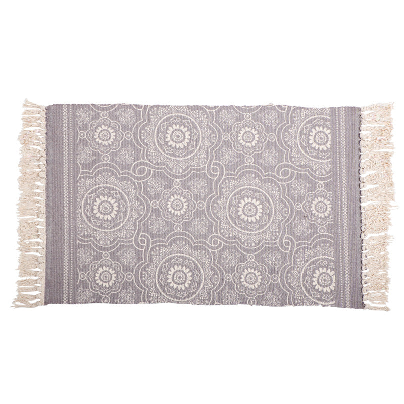 Decorative runner for dining table and console in Boho-Mandala design with fringes Bowlift