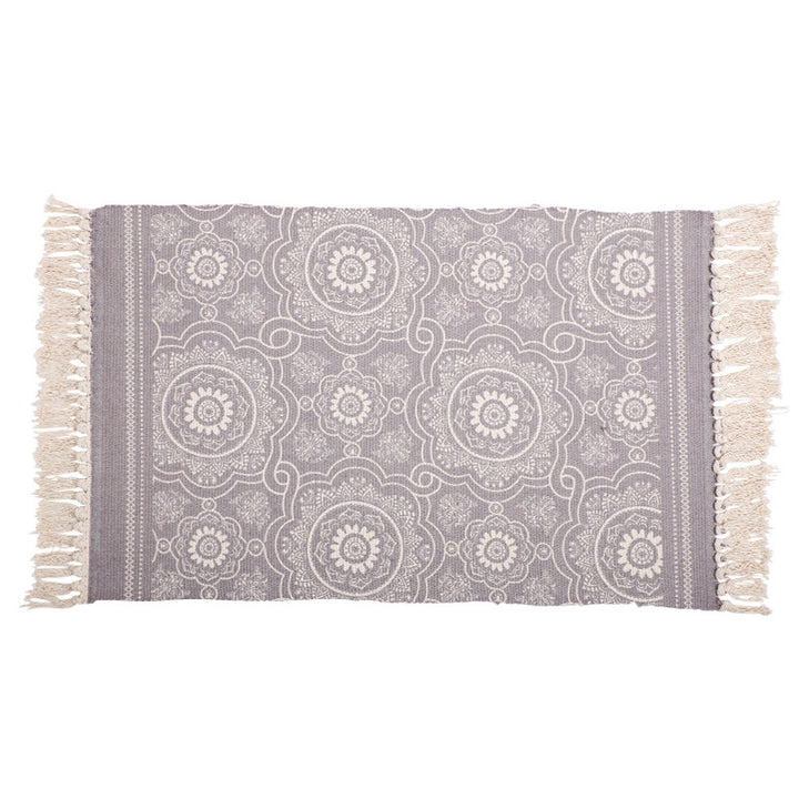Decorative runner for dining table and console in Boho-Mandala design with fringes Bowlift