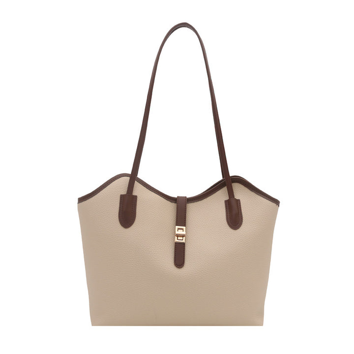 Elegant Textured Leather Tote Bag