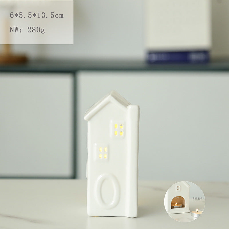 Ceramic House-Shaped Candle Holder Bowlift