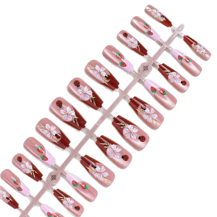 Floral Art Press-On Nail Set Bowlift