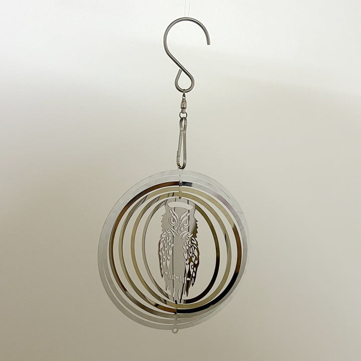 Iridescent Layered Heart Wind Spinner Hanging Suncatcher Bowlift
