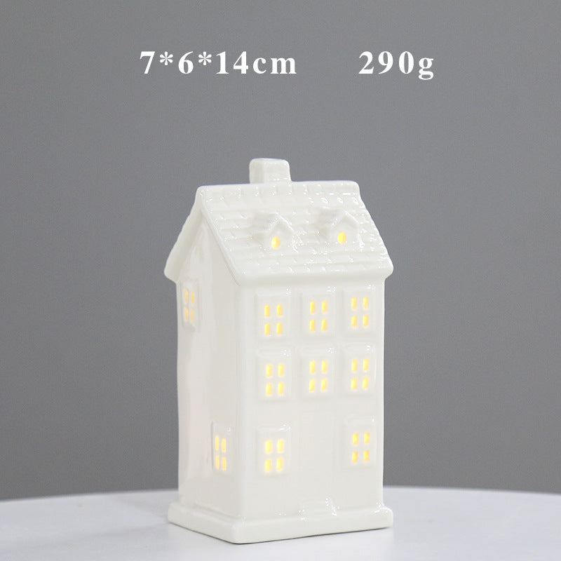 Decorative Ceramic House Lantern Bowlift 1790310210
