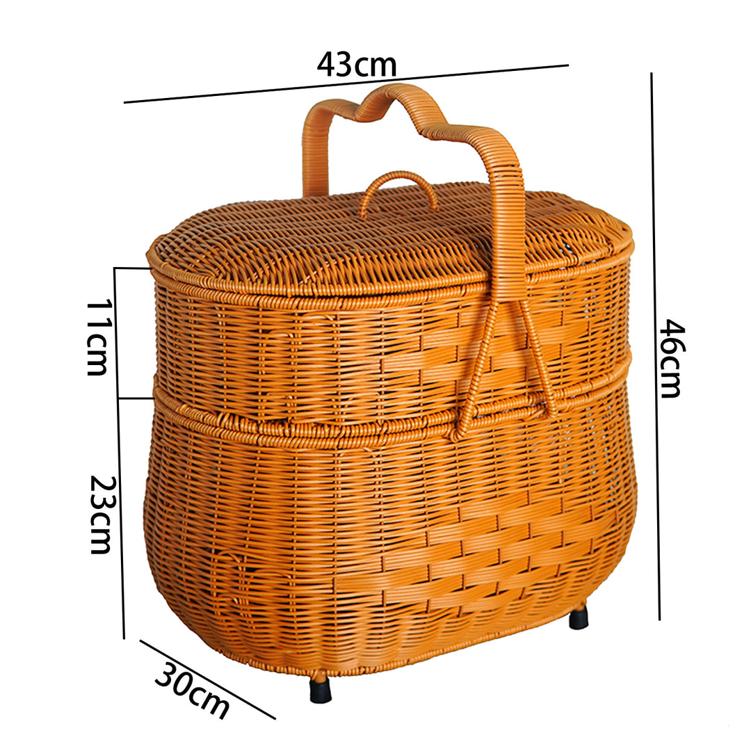 Decorative Laundry Basket with Lid and Handle