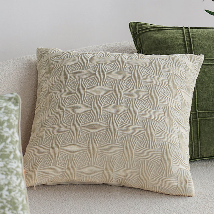 Decorative jacquard pillowcase with houndstooth pattern Bowlift