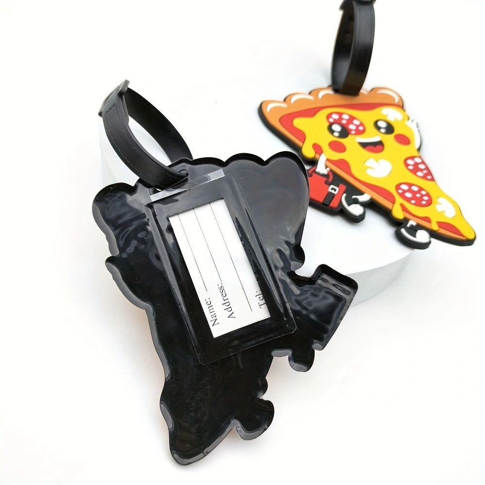 Playful Pizza Slice Luggage Tag Bowlift