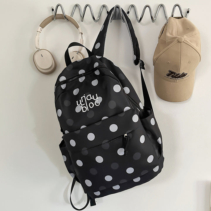 Polka Dot Patterned Casual Backpack Bowlift