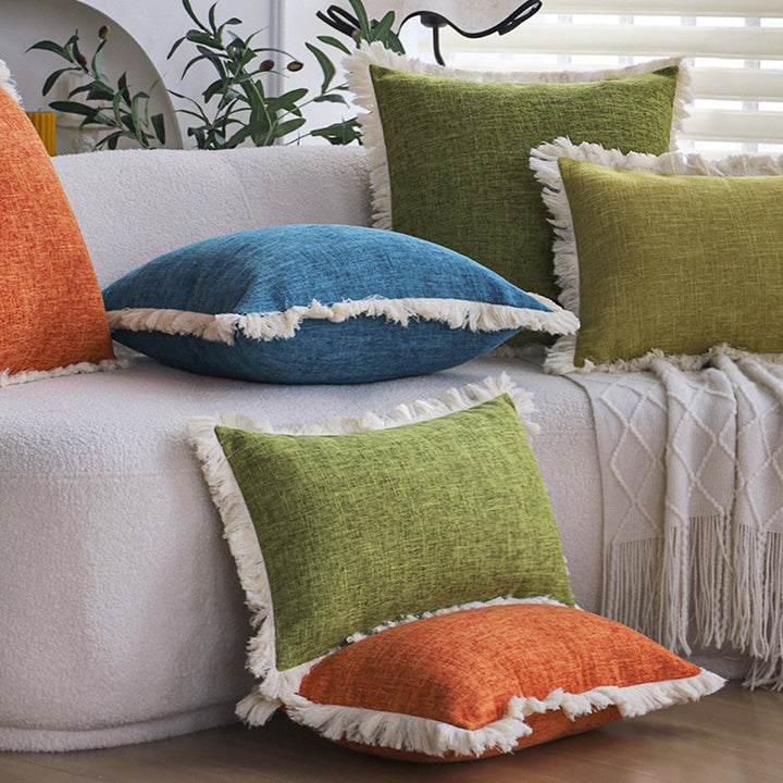 Rectangular sofa cushion cover in linen look Bowlift