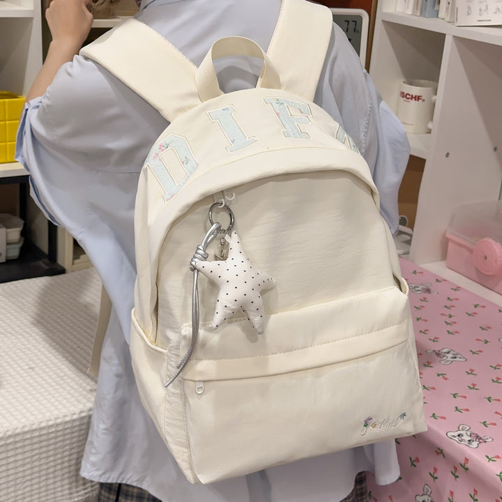 Stylish Casual Backpack with Star Charm Bowlift