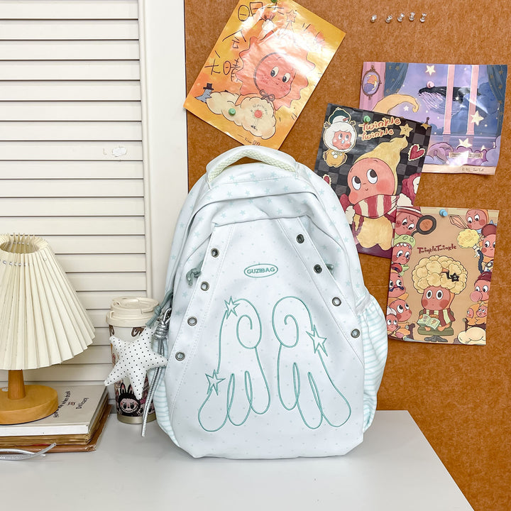 Whimsical Character Print Backpack Bowlift