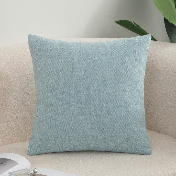 Linen-Texture Square Throw Pillow Cover with Hidden Zipper