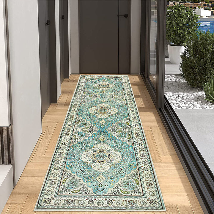 Elegant Geometric Pattern Runner Rug Bowlift