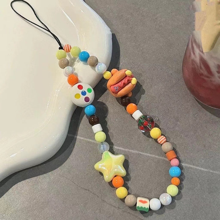 Playful Food-Themed Bead Phone Charm Bowlift