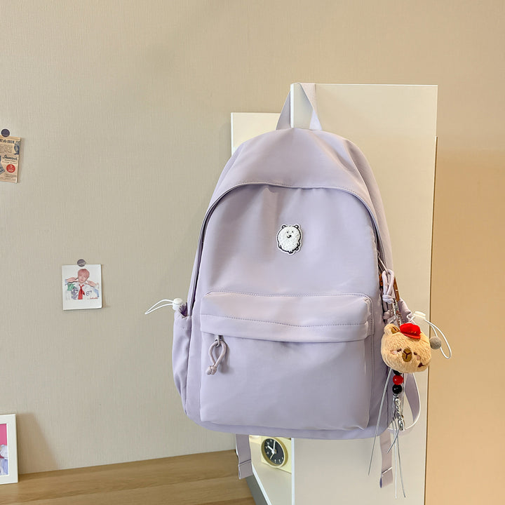 Casual Lightweight Backpack with Cute Character Charm Bowlift