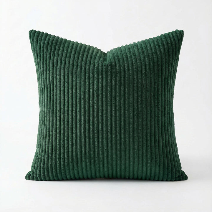 Plush Vertical Corduroy Ribbed Square Throw Pillow Cover