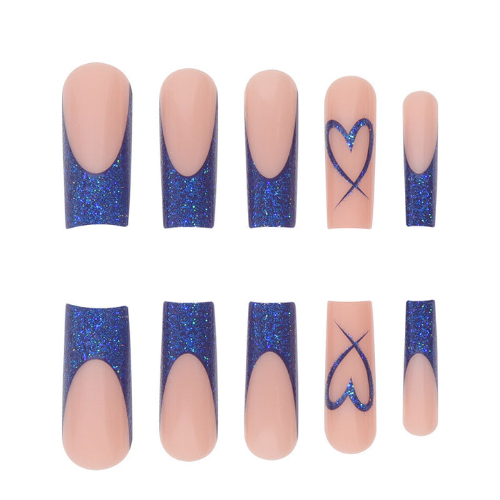 Decorative Glittery Press-On Nails Bowlift