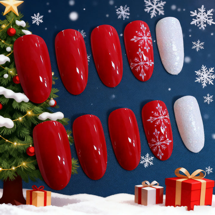 Elegant Decorative Christmas Nail Art Bowlift