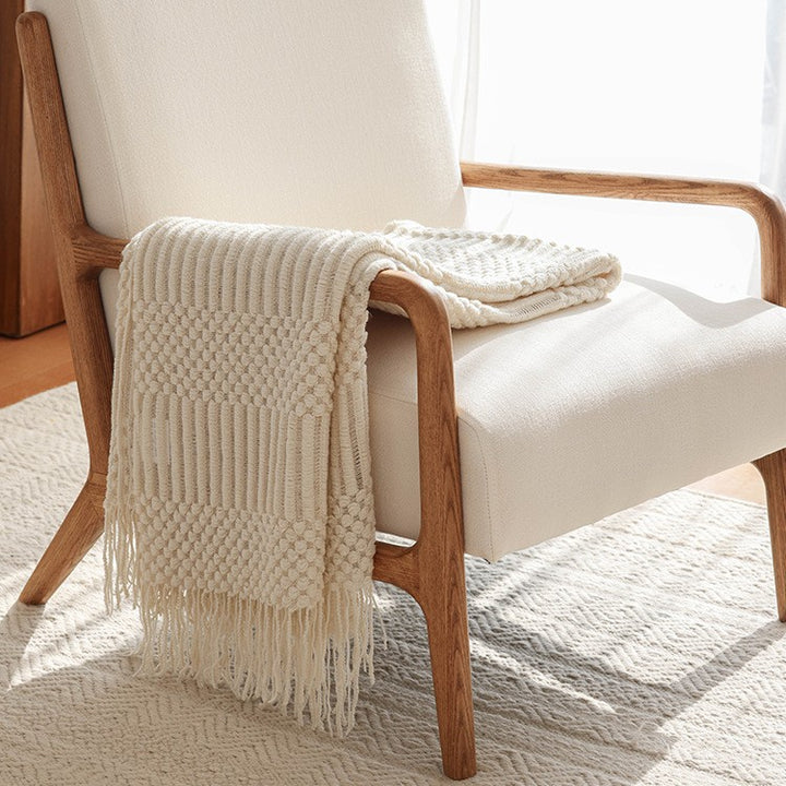 Textured Handwoven Throw Blanket
