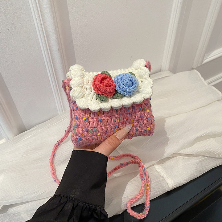 Floral Crochet Mini Handbag