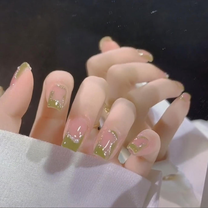 Glittery Gradient Press-On Nails