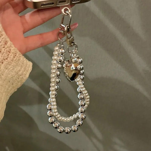 Pearl-Accented Charm Keychain Bowlift