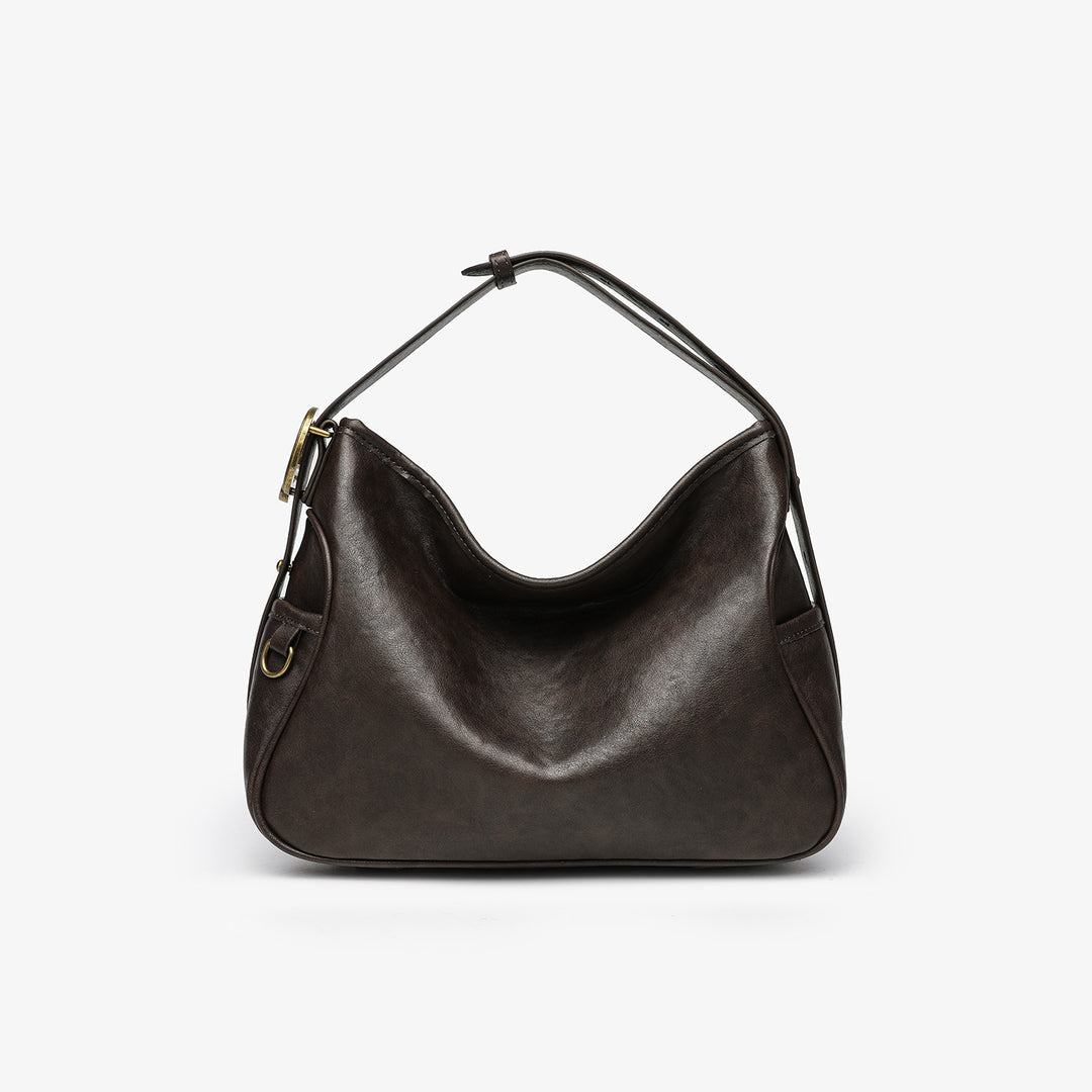 Chic Slouchy Leather Hobo Handbag