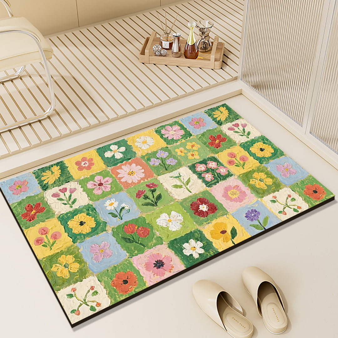 Floral Patterned Indoor Area Rug Bowlift