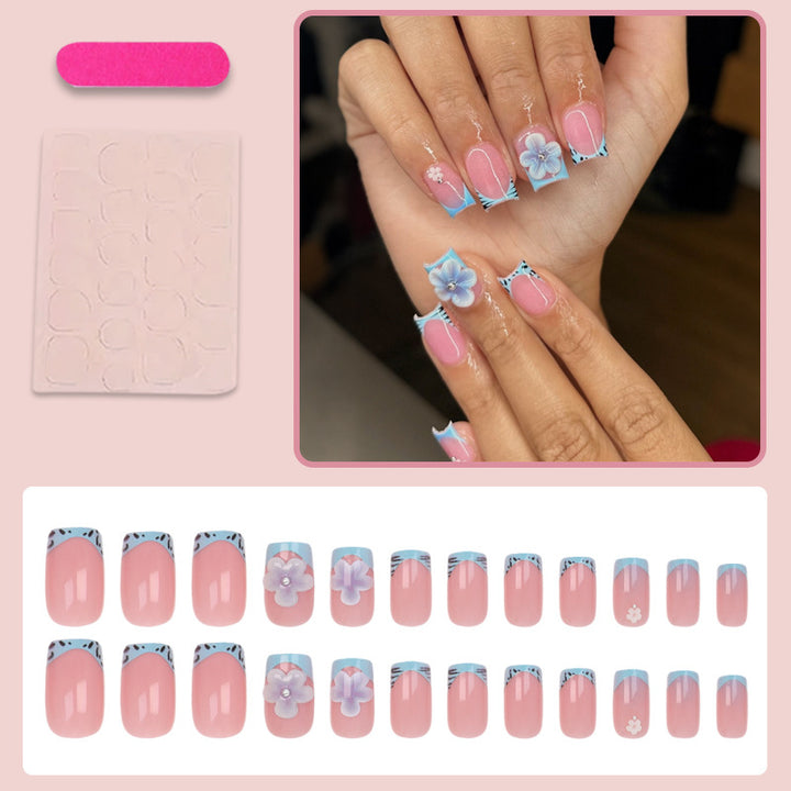 Artificial nails with floral designs Bowlift
