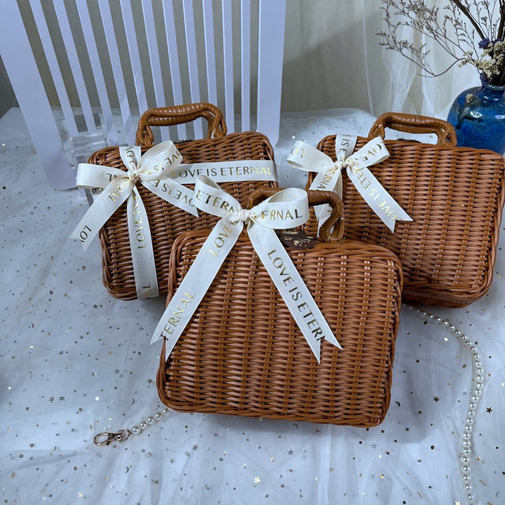 Women classic rattan handbag Bowlift