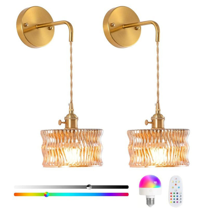 Adjustable Hanging Glass Pendant Light